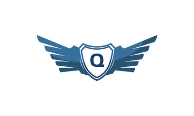 Wing Shield Logo Inilial Q