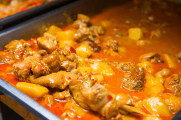 spicy muslim curry chicken for lunch