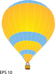 Hot Air Balloon Vector Illustration, EPS 10.