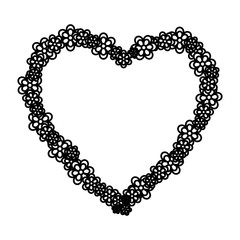 heart and flowers design