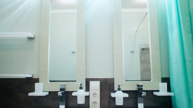modern bathroom in a house with a beautiful design