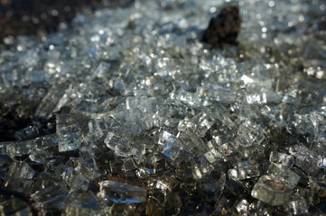 Splinters of glass in the sun