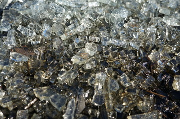Splinters of glass in the sun
