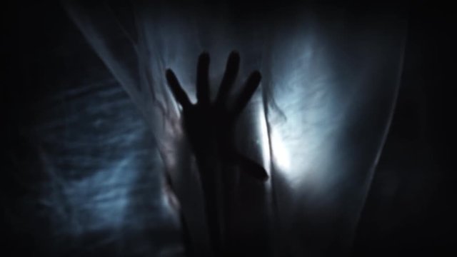 4K Horror Shot Of Ghost Hands with Mask