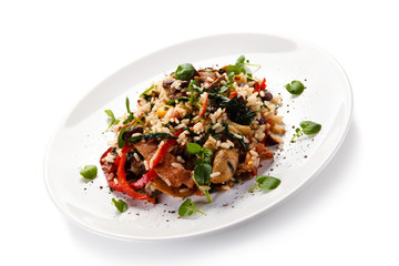 Roast meat with rice