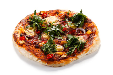 Pizza with ruccola