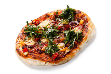 Pizza with ruccola