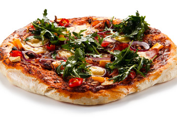 Pizza with ruccola