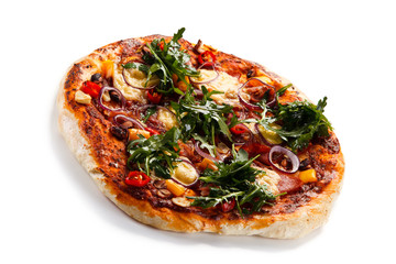 Pizza with ruccola