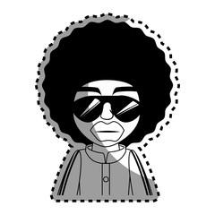 afro style person character
