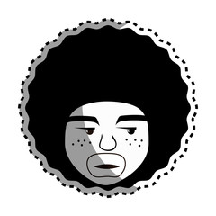 afro style person character