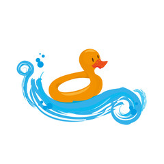baby ducky toy isolated icon