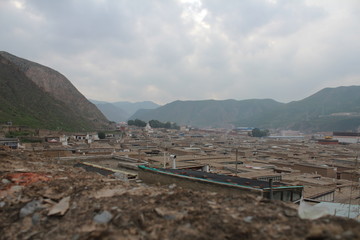 Along the Circumambulation Path in Labrang Monastery in Gansu Province China