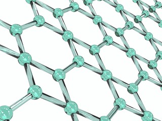 Abstract background green molecules. 3d illustration.