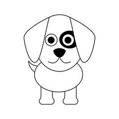 dog animal cartoon icon over white background. vector illustration