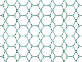 Abstract background green molecules. 3d illustration.