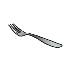 fork icon over white background. vector illustration