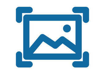 Icon crop image cropping. Photo frame for trimming. Preparing the image for publication.