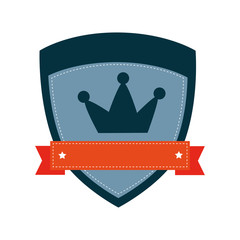 elegant frame with ribbon emblem icon