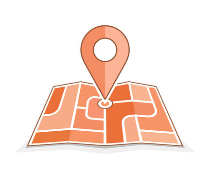 Vector icon for address and contact web page. Geo pin