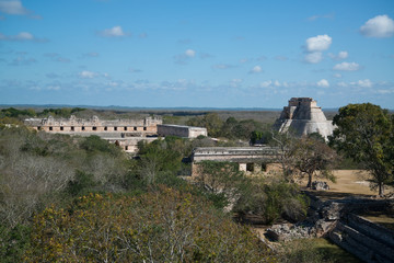 Fototapeta na wymiar Archeology zone - Zona arqueologica Uxmal in Mexico