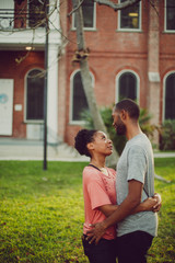 Dating Couple walking around in Key West during sunset