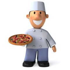 Fun baker - 3D Illustration