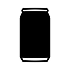 Aluminum soda or beer can flat vector icon for apps and websites