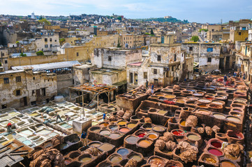 Tannery in Fez, Morocco