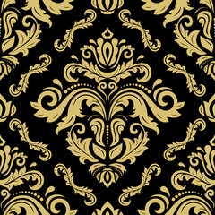 Classic seamless vector golden pattern. Traditional orient ornament. Classic vintage background