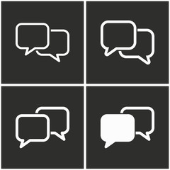 Communication bubble icon set.