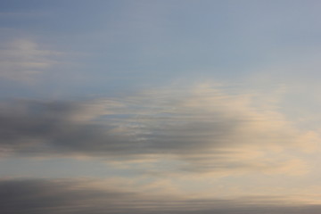 the clouds in the sky at sunset