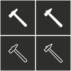 Hammer icon set.