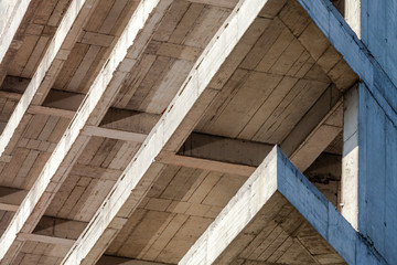 Fototapeta na wymiar Modern concrete building structure under construction