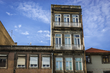 Residential buildings in Porto city in Portugal