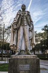 Obraz premium Ramalho Ortigao monument in Porto city in Portugal