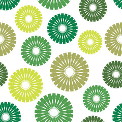 Seamless green vector geometric pattern.