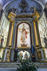 Fototapeta na wymiar Jesus statue in Congregates Church also know as Church of Saint Anthony in Porto city, Portugal