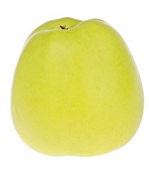 Golden apple on white