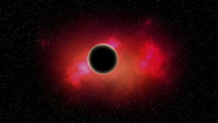 Fototapeta premium Nebula.The photograph is prepared using 3D rendering and Gaussian noise distribution in image processing software. It consists of 6 layers. 