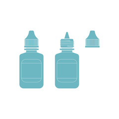 Eye Drop Bottle Isolate On White Background vector
