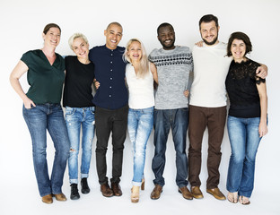 Fototapeta premium Diversity People Friendship Stand Together