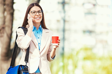 Young Businesswoman Outdoors