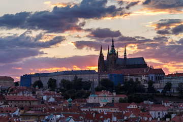 Prague at night