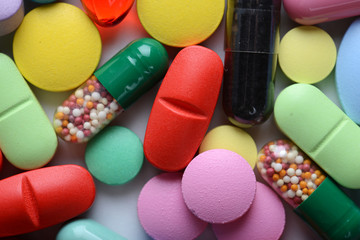 pills isolated on white background