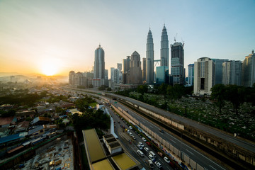 Fototapeta na wymiar Kuala lumpur tower skyline