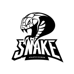 Furious snake sport mono vector logo concept isolated on white background. Modern professional team badge design.
Premium quality wild animal t-shirt tee print illustration.