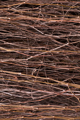 Many brunches, closeup fence background