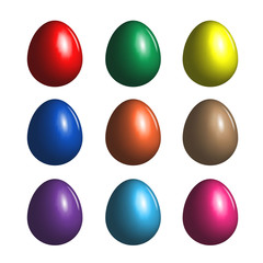 Set of vector easter eggs