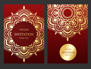 Wedding invitation or card with abstract background. Islam, Arabic, Indian, Dubai.